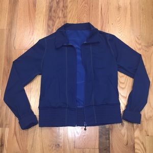 Lululemon blue herringbone bomber jacket